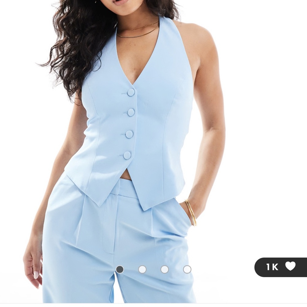 ASOS Light Blue Women's Halter Pantsuit
